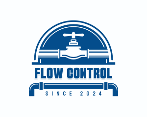 Pipe Valve Plumbing logo design