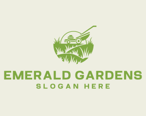 Lawn Mower Yard Maintenance logo design