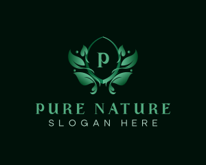 Natural Organic Leaf  logo design