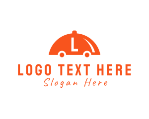 Van - Food Catering Delivery Cloche logo design