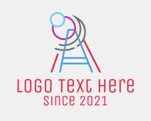 Telescope - Telescope Line Art logo design