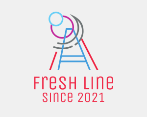 Telescope Line Art logo design