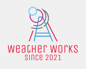 Meteorology - Telescope Line Art logo design