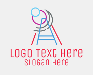 Telescope Line Art Logo