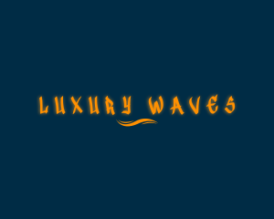 Orange Glow Wave logo design