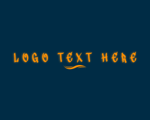 Grunge - Orange Glow Wave logo design