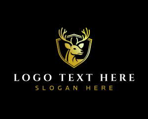 Map - Deer Antler Shield logo design