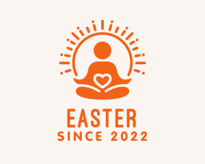 Peace - Yoga Heart Exercise logo design