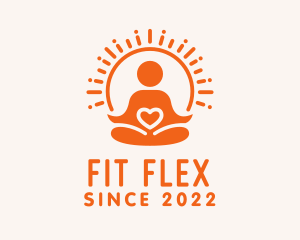 Exercise - Yoga Heart Exercise logo design