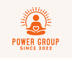 Orange - Yoga Heart Exercise logo design