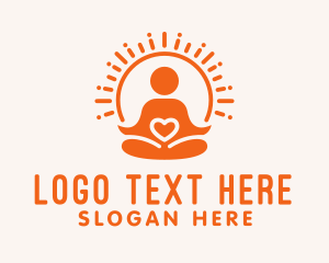 Yoga Heart Exercise  Logo