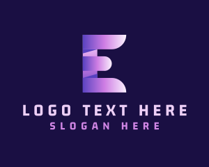 Gadget - Startup 3D Letter E logo design