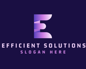 Startup 3D Letter E logo design