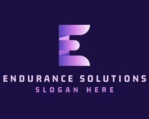 Startup 3D Letter E logo design