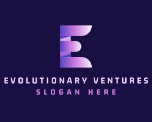 Startup 3D Letter E logo design