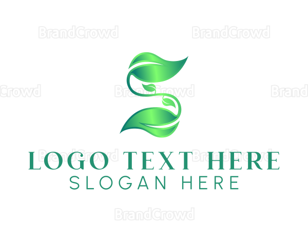 Leafy Vines Letter S Logo