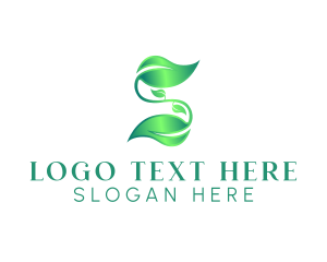 Green House - Leafy Vines Letter S logo design