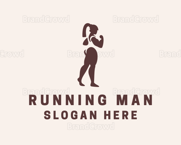 Fitness Bodybuilder Woman Logo