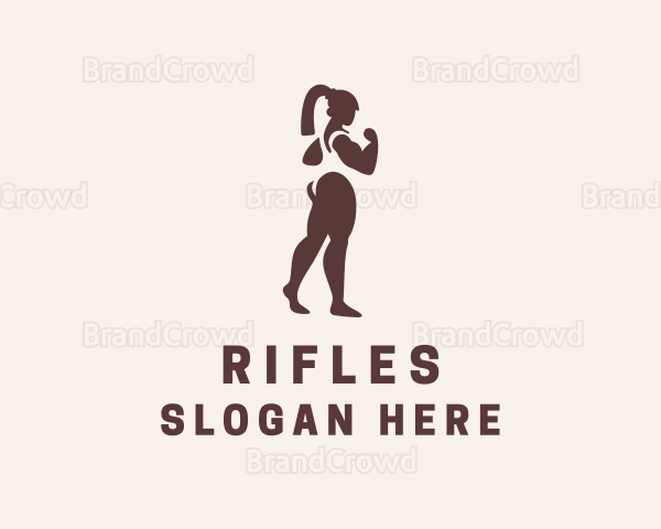 Fitness Bodybuilder Woman Logo