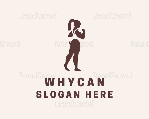 Fitness Bodybuilder Woman Logo