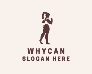 Fitness Bodybuilder Woman  Logo