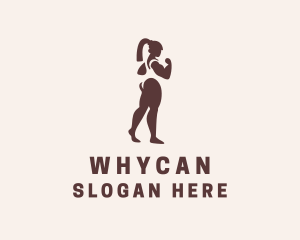 Bodybuilding - Fitness Bodybuilder Woman logo design