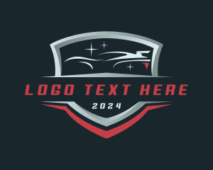 Sedan - Car Detailing Shield logo design