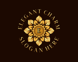 Elegant Sun Flower Garden logo design