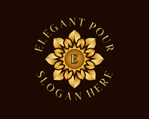 Elegant Sun Flower Garden logo design