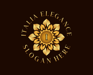 Elegant Sun Flower Garden logo design