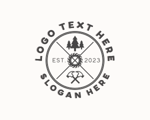 Logging - Woodwork Carpentry Workshop logo design