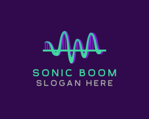 Sound Sonic Wave Echo logo design