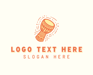 African - Djembe African Instrument logo design