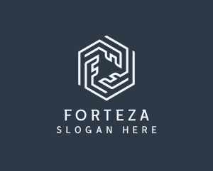 Generic Hexagon Letter F logo design