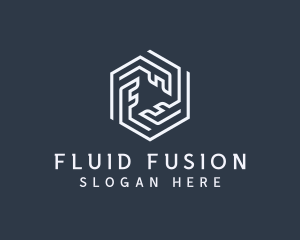 Generic Hexagon Letter F logo design