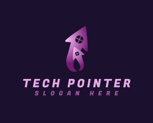 Pointer - Arrow Up Window logo design