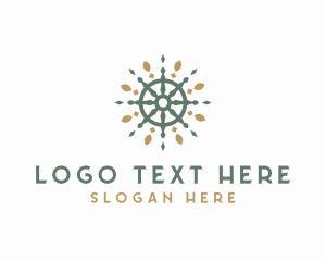 Wheel - Wheel Mandala Yoga Symbol logo design