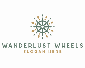 Wheel Mandala Yoga Symbol logo design