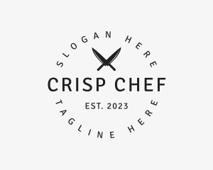 Kitchen Food Knife Restaurant logo design