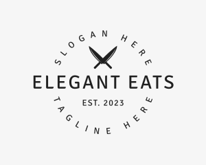 Kitchen Food Knife Restaurant logo design