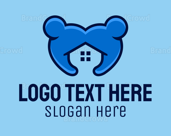 Blue People House Logo