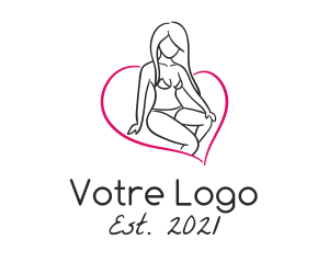Erotic - Beautiful Sexy Woman logo design