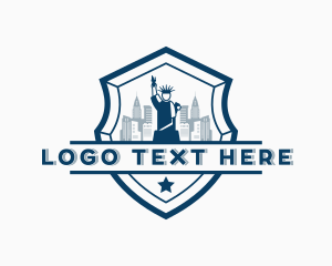 Liberty Statue - Liberty Statue Landmark logo design