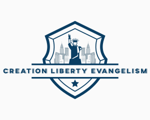 Liberty Statue Landmark logo design