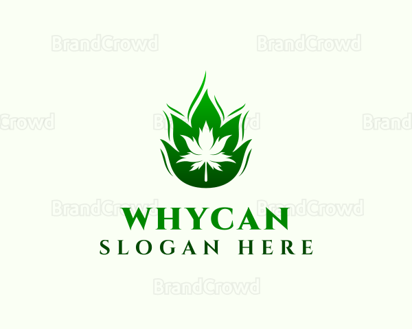 Weed Hemp Fire Logo
