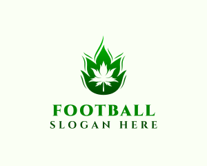 Marijuana - Weed Hemp Fire logo design