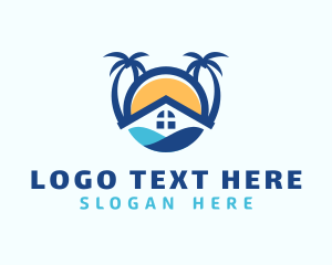 Coast - Palm Trees Resort logo design