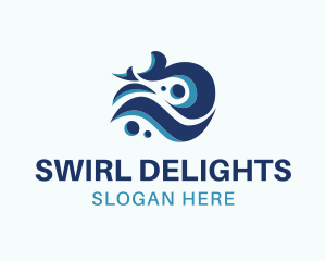 Abstract Wave Swirl logo design