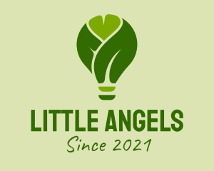Agriculturist - Green Leaf Light Bulb logo design
