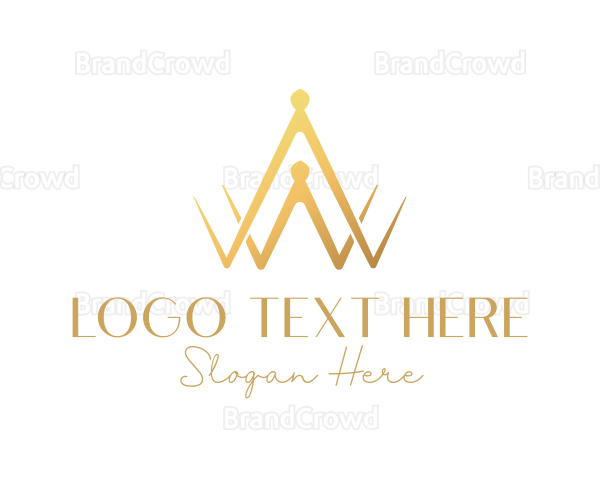 Gold Luxurious Crown Logo